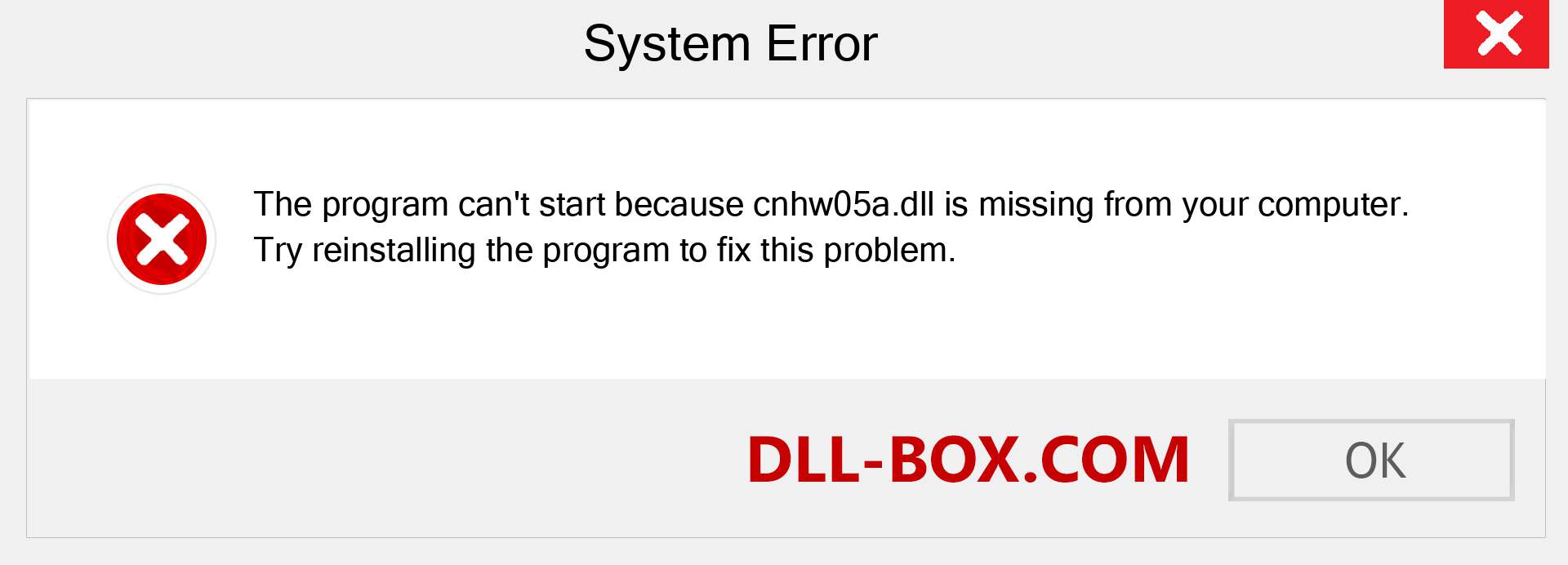  cnhw05a.dll file is missing?. Download for Windows 7, 8, 10 - Fix  cnhw05a dll Missing Error on Windows, photos, images