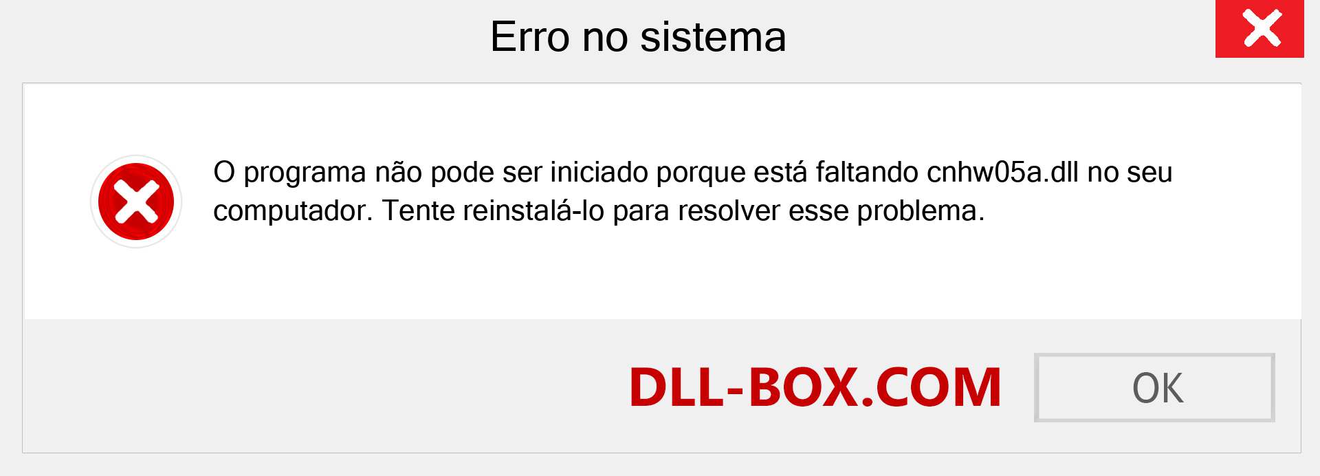 Arquivo cnhw05a.dll ausente ?. Download para Windows 7, 8, 10 - Correção de erro ausente cnhw05a dll no Windows, fotos, imagens